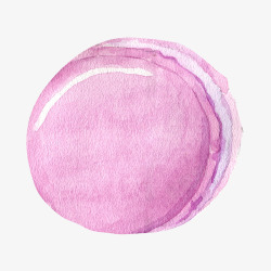 粉紫色马卡龙手绘装饰素材