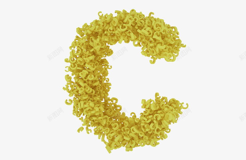 立体粒子字母png免抠素材_88icon https://88icon.com 三维字母 三维立体 字母 字母C 立体 立体粒子 粒子 黄色