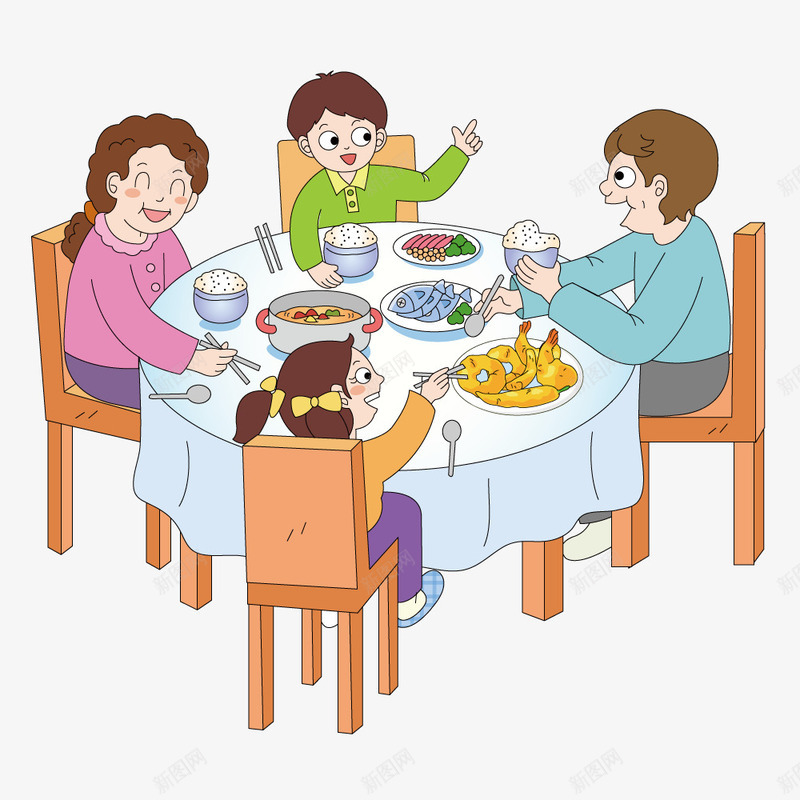一家人在吃饭矢量图ai免抠素材_88icon https://88icon.com 吃饭 家人 庆功宴 手绘 插画 矢量图 聚餐
