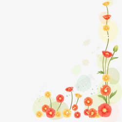 海报花卉插画素材
