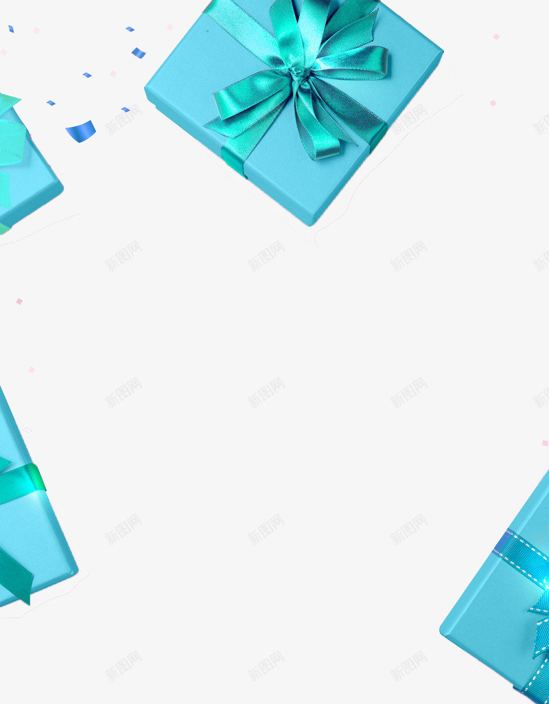 蓝色高档包装精美礼盒png免抠素材_88icon https://88icon.com 心意 情人节 浪漫 精美礼盒 蓝色礼盒 高档包装