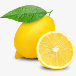 新鲜的柠檬图片新鲜的切开的柠檬高清图片