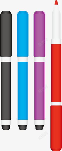 多种颜色荧光笔矢量图素材