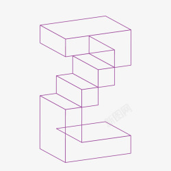 四维空间数字简图2素材