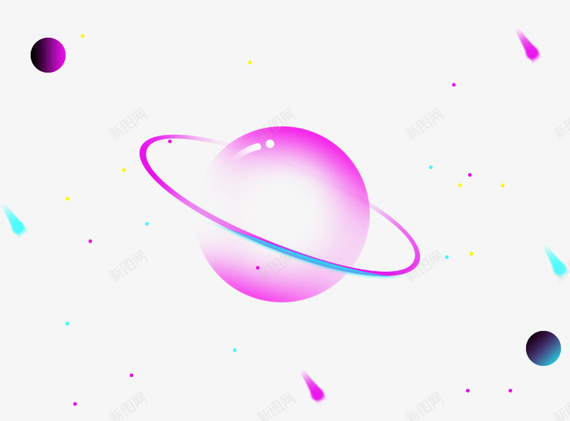 星空梦幻行星装饰插画png免抠素材_88icon https://88icon.com 外太空 星环 星球 星空 星空梦幻 梦幻 炫彩 行星