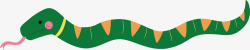 绿色圆弧花蛇元素矢量图素材