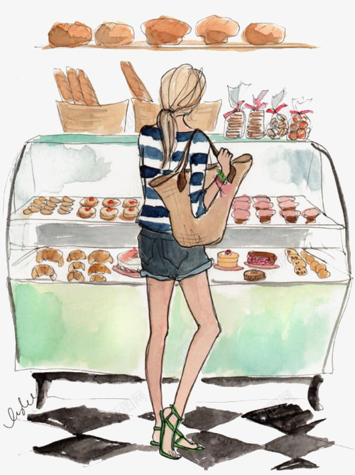 买面包的女人png免抠素材_88icon https://88icon.com 做面包 卡通 手绘 拿着面包 插画 烘焙 美食 蛋糕 购物 面包店