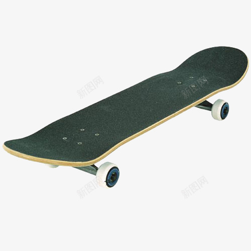 黑色滑板png免抠素材_88icon https://88icon.com Skateboard 产品实物 代步 娱乐工具 白色车轮