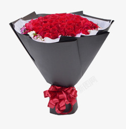 红色丝绸玫瑰花束素材