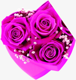 紫色绚丽玫瑰海报背景七夕情人节素材