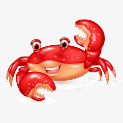 螃蟹卡通新鲜大闸蟹插画矢量图高清图片