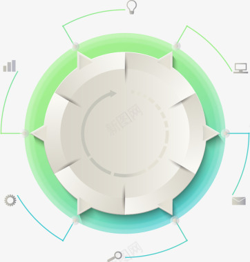 圆环形素材网络信息图表图标图标