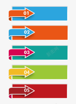 彩色角标彩色分类栏目高清图片