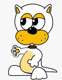 黄色的狗狗卡通画素材