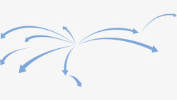 分散蓝色箭头分散高清图片