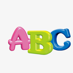 三维立体ABC字体素材
