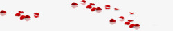 铺洒的红色花瓣海报背景七夕情人节素材