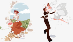 求婚插画婚礼高清图片