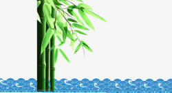 竹子竹叶传统水纹素材