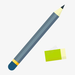 彩色扁平化铅笔元素矢量图素材