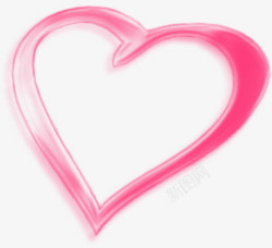 粉色心形边框海报背景七夕情人节素材