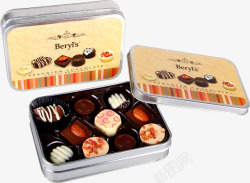 铁盒礼盒巧克力七夕情人节素材