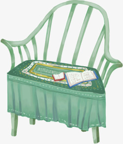 绿色的卡通椅子素材