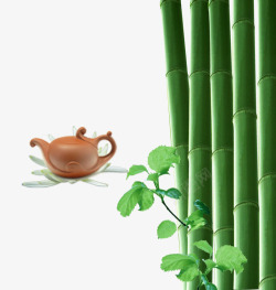 中国风茶文化竹子素材