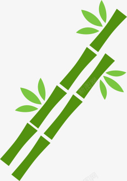 绿色简约竹子装饰图案素材