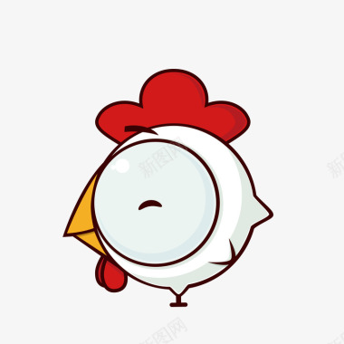 欧美动物卡通小鸡图标图标