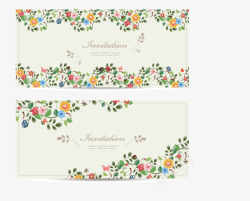 传统婚礼画册清新卡片矢量图高清图片