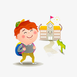 上学的小孩素材