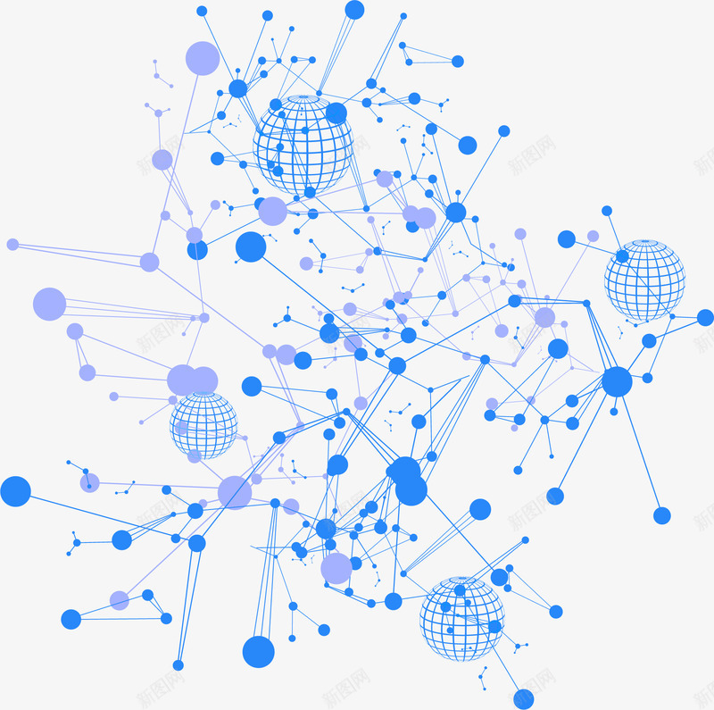 手绘科技背景矢量图ai免抠素材_88icon https://88icon.com 手绘 点线结合 科技 网络 背景 蓝色 矢量图