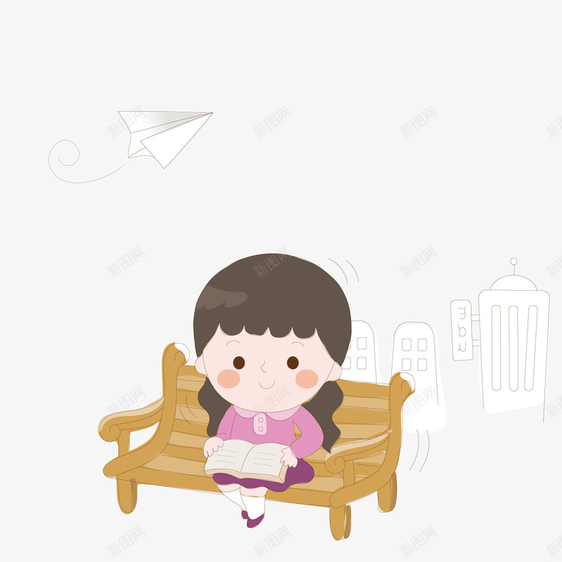 坐在椅子上看书的女孩矢量图ai免抠素材_88icon https://88icon.com 女孩 学校 椅子 看书 矢量图