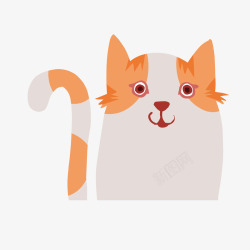 卡通小猫装饰插图矢量图素材