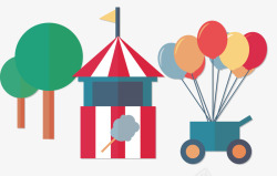 游乐园免费下载卡通游乐场气球高清图片