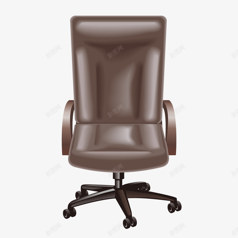 卡通棕色的椅子矢量图ai免抠素材_88icon https://88icon.com 办公椅 卡通 家具设计 棕色 椅子设计 矢量图