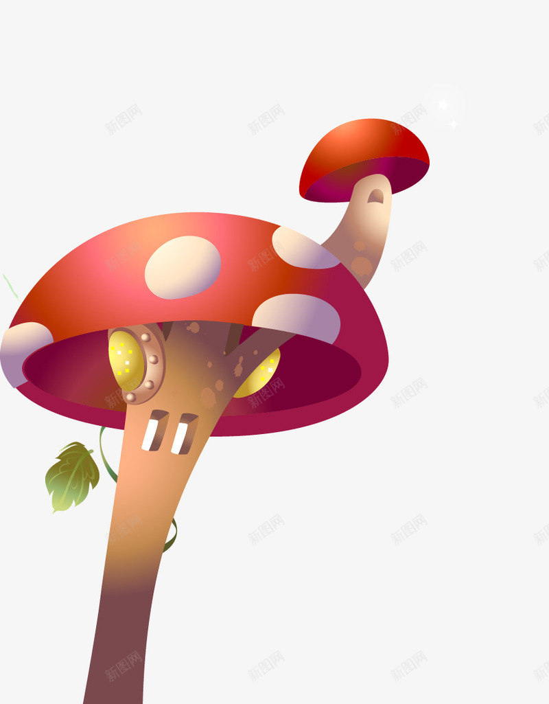 森林精灵装饰元素png免抠素材_88icon https://88icon.com 精灵 蘑菇 蘑菇房子