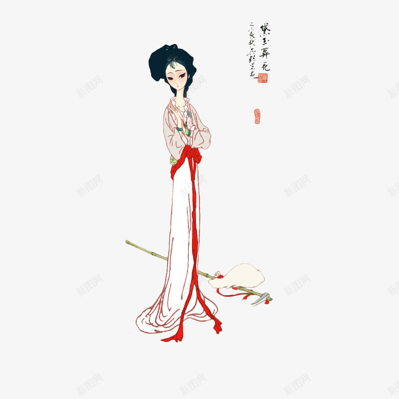 红楼梦插画黛玉葬花png免抠素材_88icon https://88icon.com 人物 古典 手绘 插画 林黛玉 红楼梦 红楼梦服饰 美女 葬花