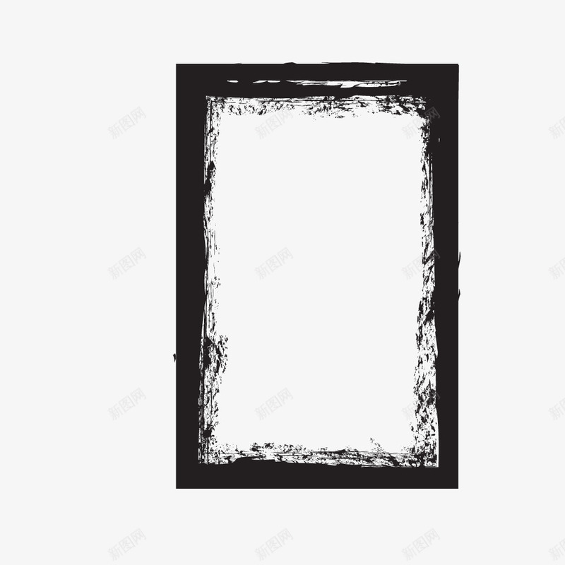 中国风黑色方框png免抠素材_88icon https://88icon.com 中国风 方框 毛笔框 黑色
