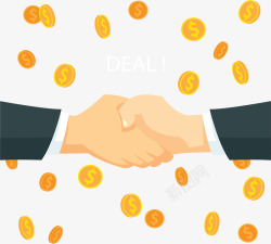 商务谈判商务谈判合作握手矢量图高清图片
