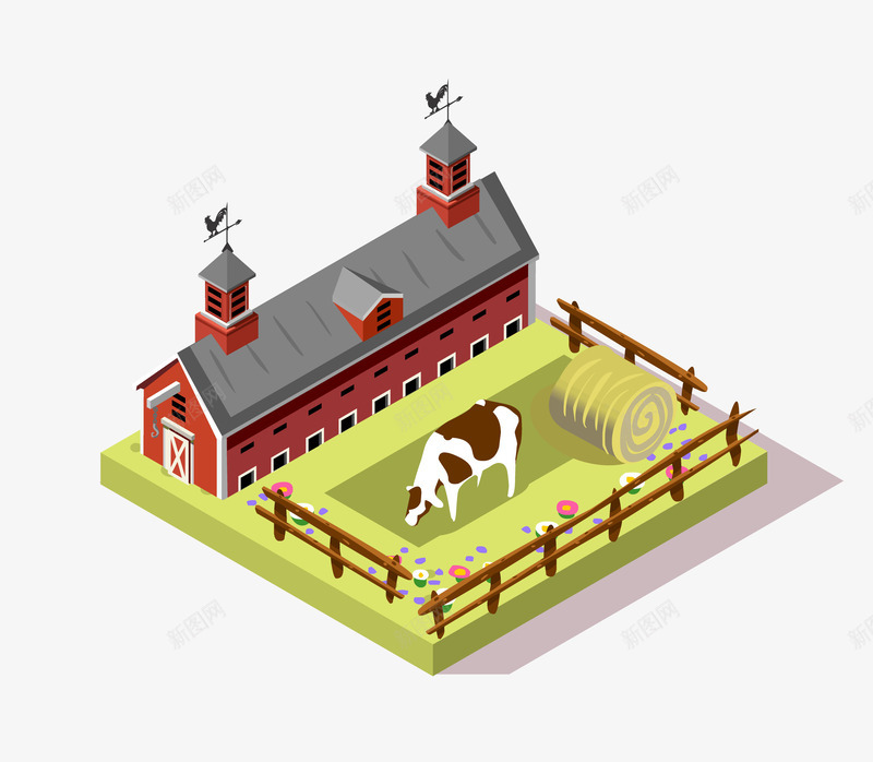 等距城市插画25D立体农场仓png免抠素材_88icon https://88icon.com 25D立体 仓库 农场 动漫 动画 奶牛 插画 栅栏 游戏场景 立体场景 等距城市 等距城市插画25D立体农场仓库红房子奶牛草卷栅栏免费下载 红房子 草卷