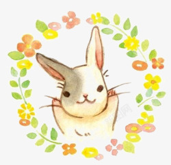 小兔子画画卡通可爱小兔子高清图片