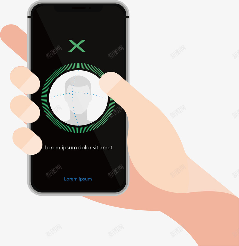 手机端人脸识别png免抠素材_88icon https://88icon.com X iPhone iPhoneX iphonex 人脸识别 手机识别 矢量png 苹果手机 高科技