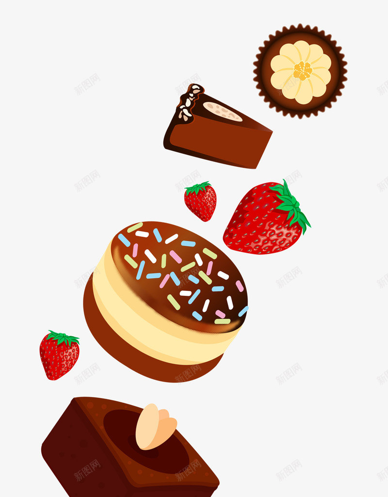 甜蜜蛋糕漂浮png免抠素材_88icon https://88icon.com 七夕 婚礼蛋糕 小蛋糕 巧克力蛋糕 情人节 甜点 甜美 美味 草莓