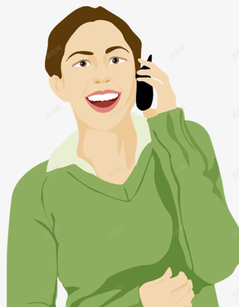 接打电话的人png免抠素材_88icon https://88icon.com 接打电话 接电话人物 科技通讯 笑容 笑脸 设计 透明