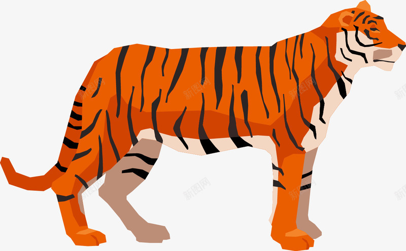 一只凶猛的老虎手绘图png免抠素材_88icon https://88icon.com 凶猛的 动物 手绘图 森林之王 老虎 野生动物