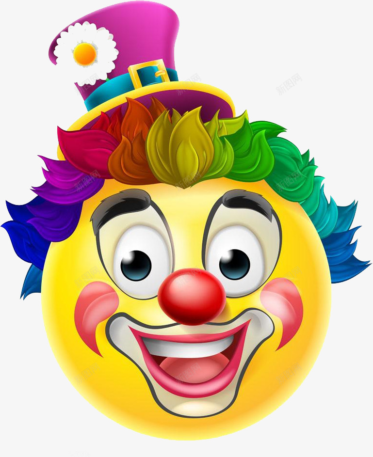 卡通小丑头像png免抠素材_88icon https://88icon.com 头像 头发 小丑 手绘 笑脸 简图 绿色的 黄色的