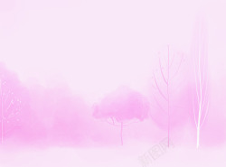 粉色树林海报背景七夕情人节素材
