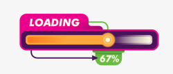 进度条LOADING加载中创意进度条元素高清图片